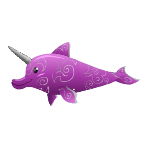 Violet Glowing Unidolphin